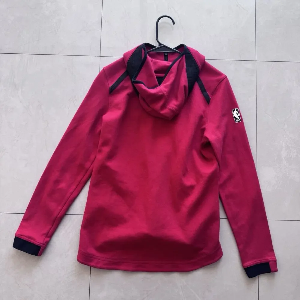 Nike NBA Houston Rockets Showtime Hoodie Dri-Fit Red Full Zip M Size Authentic